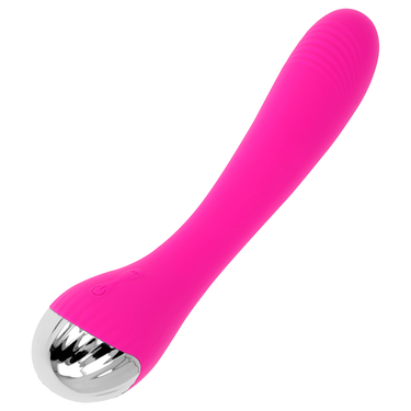 Vibratore Curvo in Silicone con 10 Modalità di Vibrazione Rosa